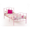 Butterfly Single Metal Bed Frame Pink front