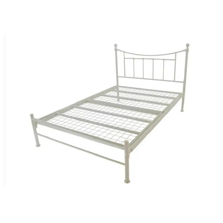 Bristol Metal Bed Frame Ivory without mattress