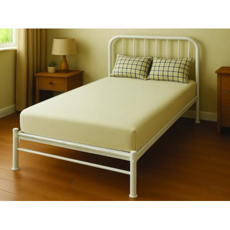 Buster Metal Bed Frame Ivory single