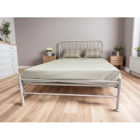 Buster Metal Bed Frame Ivory double
