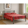 Cuba Metal Bed Frame in Hammered Silver finish