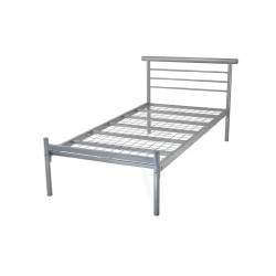 Contract Mesh Base Metal Bed Frame Silver single