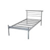 Contract Mesh Base Metal Bed Frame Silver single