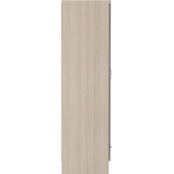 Nevada 2 Door 1 Drawer Wardrobe grey gloss/light oak effect veneer side panel