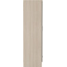 Nevada 2 Door 1 Drawer Wardrobe grey gloss/light oak effect veneer side panel