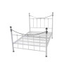Cambridge Metal Bed Frame in White/Chrome without mattress