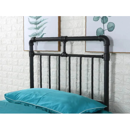 Pippa Metal Bed Frame Black single headend