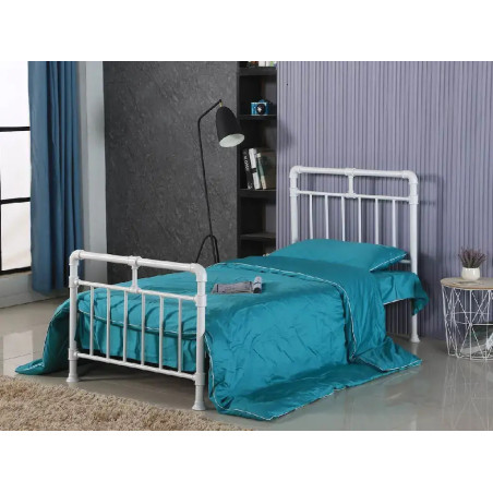 Pippa Metal Bed Frame White single