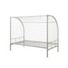 Soccer Goal Single Metal Bed Frame White without mattress