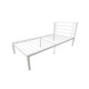 No Bolt Margot Single Metal Bed Frame White without mattress