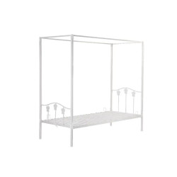 No Bolt Lyndsey 4 Poster Metal Bed Single without mattress
