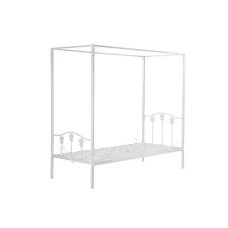 No Bolt Lyndsey 4 Poster Metal Bed Single without mattress