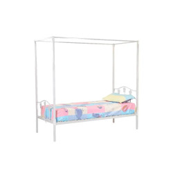 No Bolt Lyndsey 4 Poster Metal Bed Single side