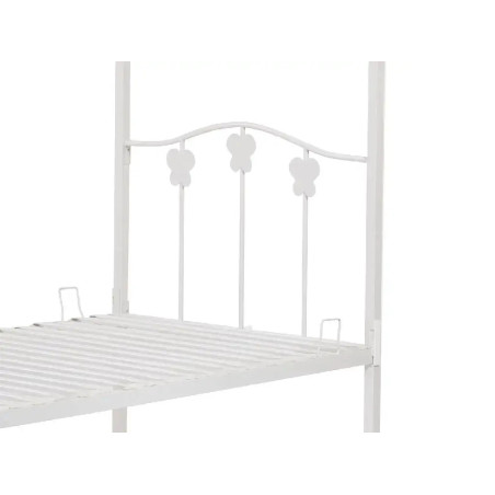 Kieran Single Metal Bed Frame White headend