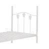 Kieran Single Metal Bed Frame White headend