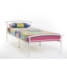 Kieran Single Metal Bed Frame White front