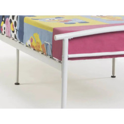 Kieran Single Metal Bed Frame White footer