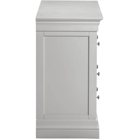 Bordeaux 3 Plus 2 Drawer Chest Pebble Grey Fully Assembled - Home Divine