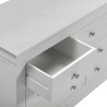 Bordeaux 3 Plus 2 Drawer Chest Pebble Grey Fully Assembled - Home Divine