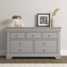 Bordeaux 3 Plus 2 Drawer Chest Pebble Grey