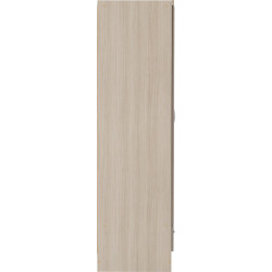 Nevada 2 Door 1 Drawer Wardrobe oyster gloss/light oak effect veneer side panel