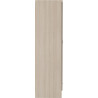Nevada 2 Door 1 Drawer Wardrobe oyster gloss/light oak effect veneer side panel