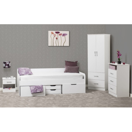 Dante Single Day Bed White bedroom view