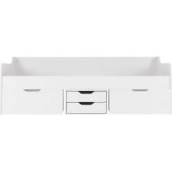 Dante Single Day Bed White drawers