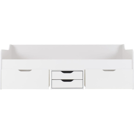 Dante Single Day Bed White drawers