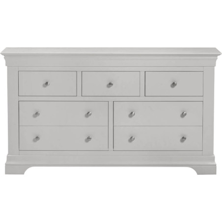 Bordeaux 3 Plus 2 Drawer Chest Pebble Grey front