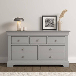 Bordeaux 3 Plus 2 Drawer Chest Pebble Grey