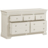 Bordeaux 3 Plus 2 Drawer Chest Ivory opened