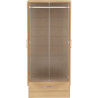 Nevada 2 Door 1 Drawer Wardrobe Sonoma oak effect internal