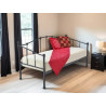 Paris Small Single Metal Day Bed Black