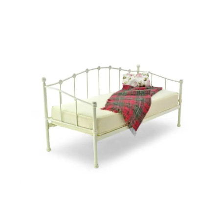 Paris Small Single Metal Day Bed Ivory