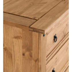 Corona 4 Drawer Chest Distressed Waxed Pine - Home Divine