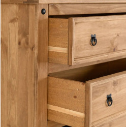 Corona 4 Drawer Chest Distressed Waxed Pine - Home Divine