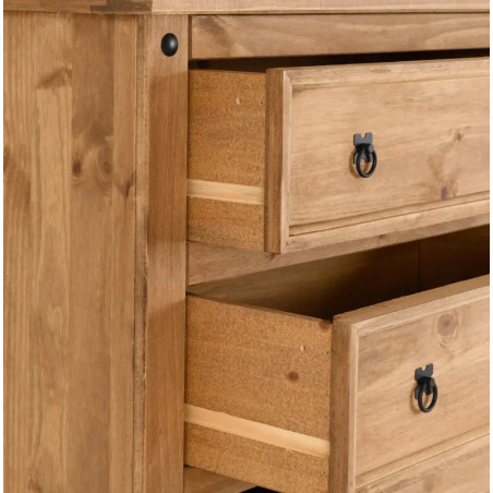 Corona 4 Drawer Chest Distressed Waxed Pine - Home Divine