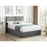 Smoked Fabric Ottoman Bed Frame Grey