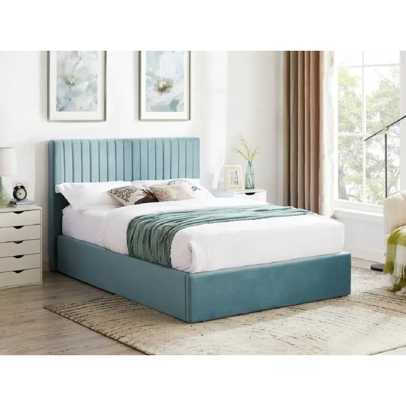 Sky Double Ottoman Fabric Bed Frame closed