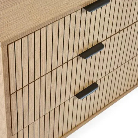 Sia 6 Drawer Chest Oak Melamine drawer closed