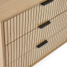 Sia 6 Drawer Chest Oak Melamine drawer closed