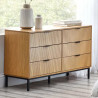 Sia 6 Drawer Chest Oak Melamine