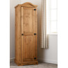 Corona 1 Door Wardrobe Distressed Waxed Pine main