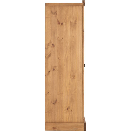 Corona 1 Door Wardrobe Distressed Waxed Pine side view