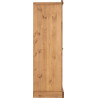 Corona 1 Door Wardrobe Distressed Waxed Pine side view