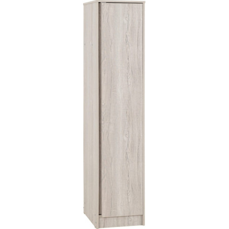 Malvern 1 Door Wardrobe Urban Snow side view