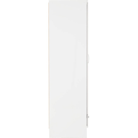 Nevada 2 Door 1 Drawer Wardrobe white gloss side panel