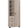 Oliver 1 Door 3 Drawer Open Shelf Wardrobe Light Oak Effect side