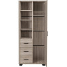Oliver 1 Door 3 Drawer Open Shelf Wardrobe Light Oak Effect front